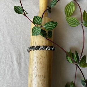 Sterling Silver Art Deco CZ and Marcasite Link Bracelet